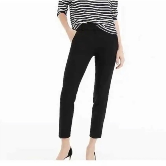 Banana Republic High Rise Trouser Ankle Pant Career Minimalist Black 12 - Picture 1 of 8